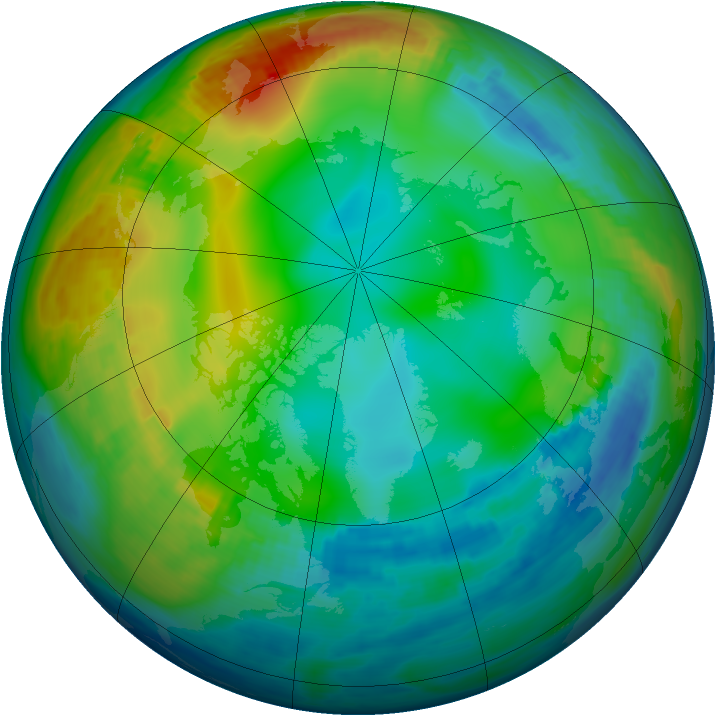 Arctic ozone map for 16 December 1982